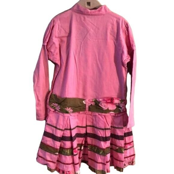 Beetlejuice Button Down, Drop Waist and Layered Strips' Dress, Size 6 - Picture 2 of 5